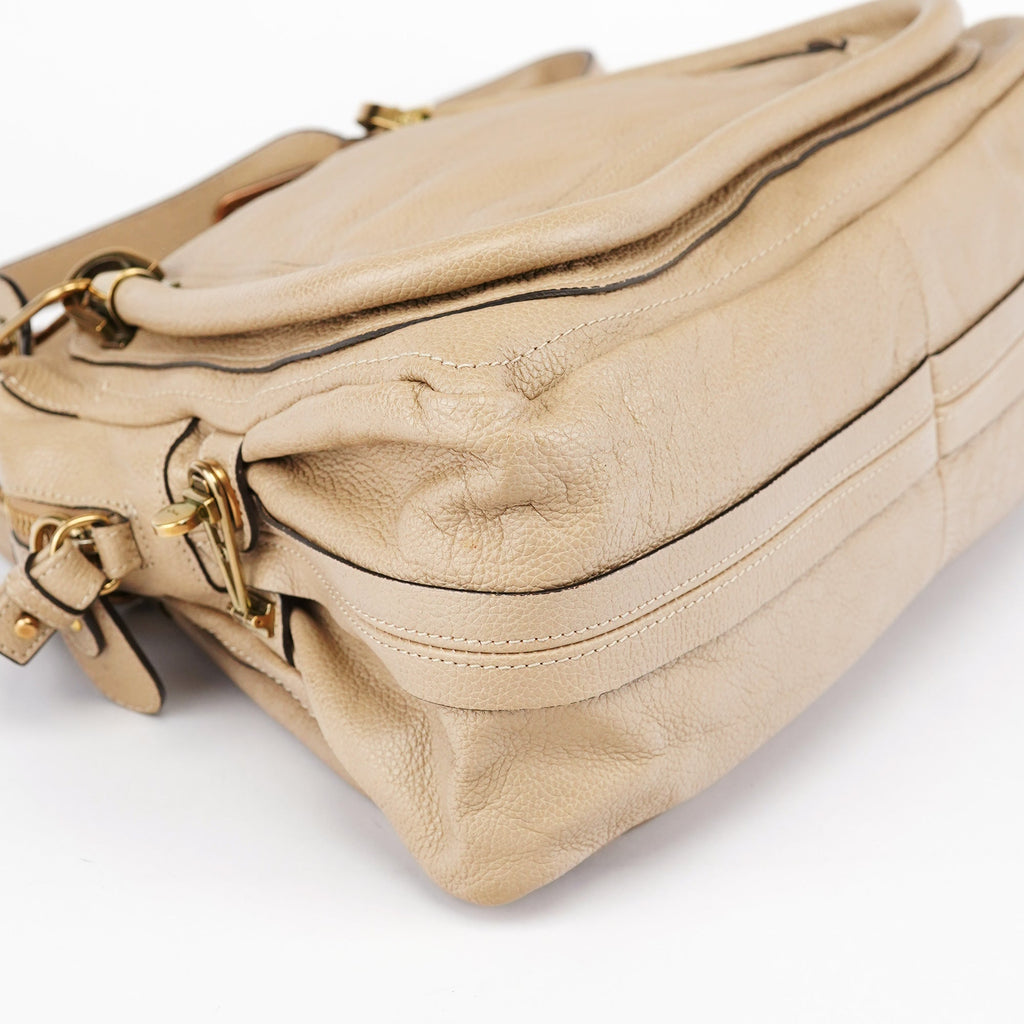 Beige Leather Paraty 2-Way Shoulder Bag
