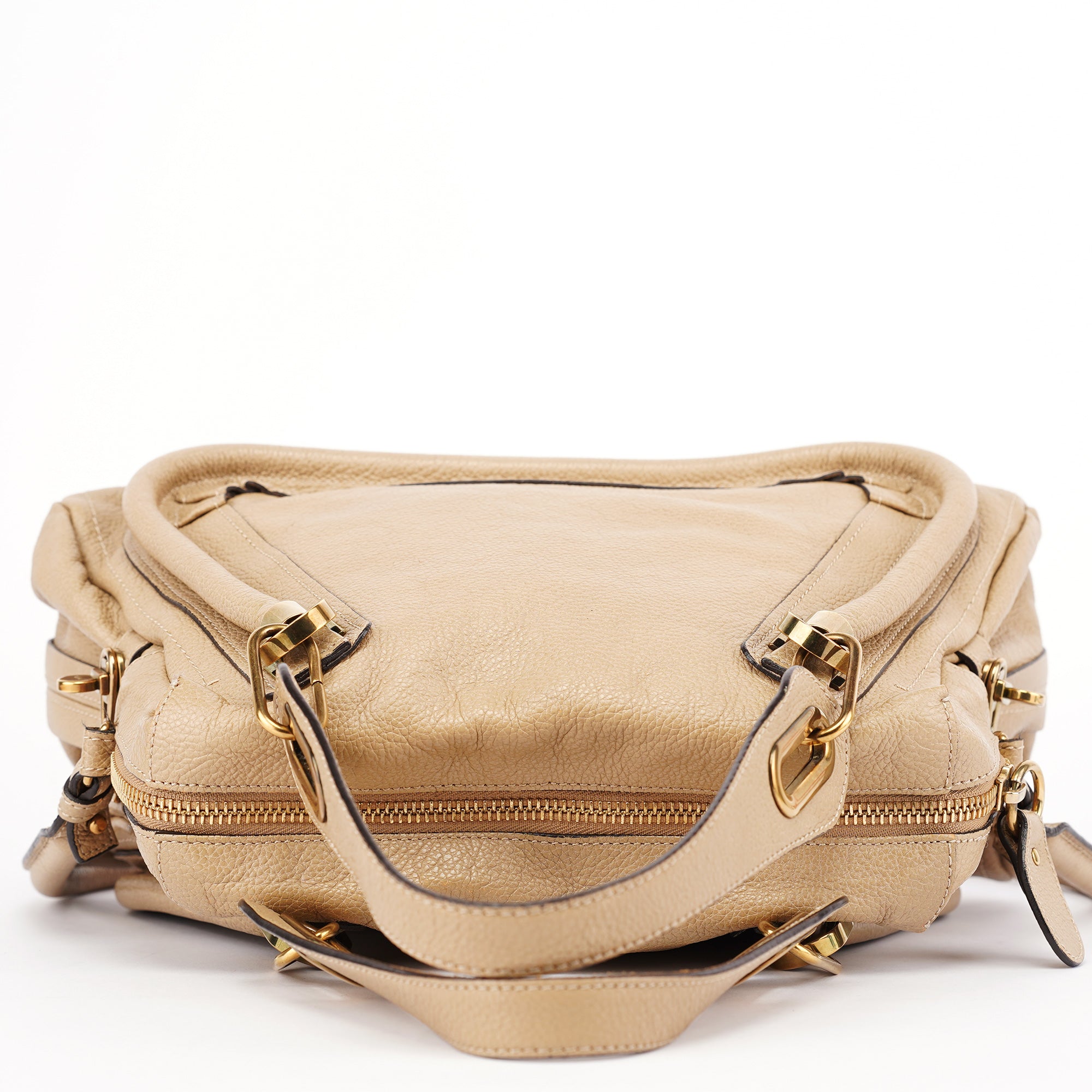 Beige Leather Paraty 2-Way Shoulder Bag