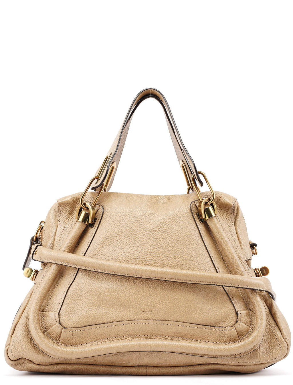 Beige Leather Paraty 2-Way Shoulder Bag