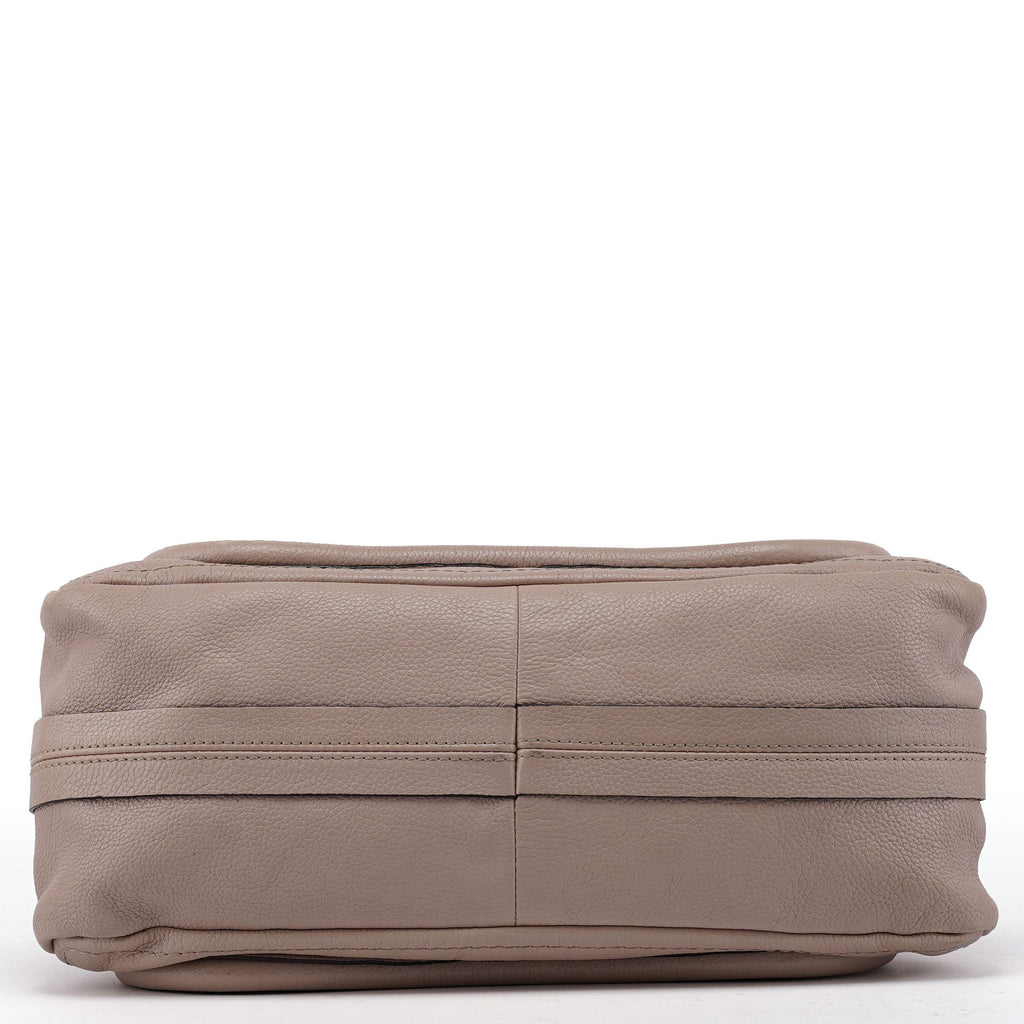 Beige Leather Paraty 2-Way Shoulder Bag