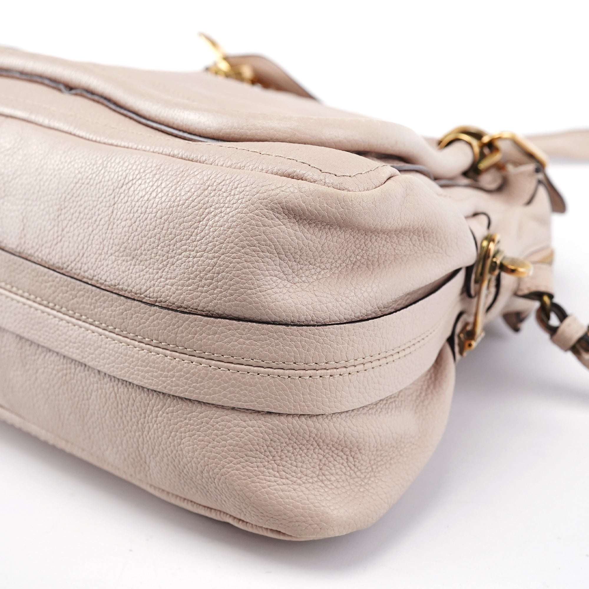 Beige Leather Paraty 2-Way Shoulder Bag