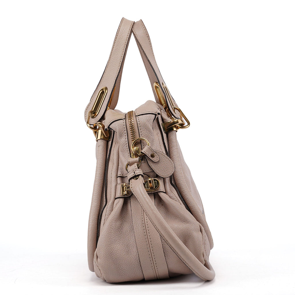 Beige Leather Paraty 2-Way Shoulder Bag