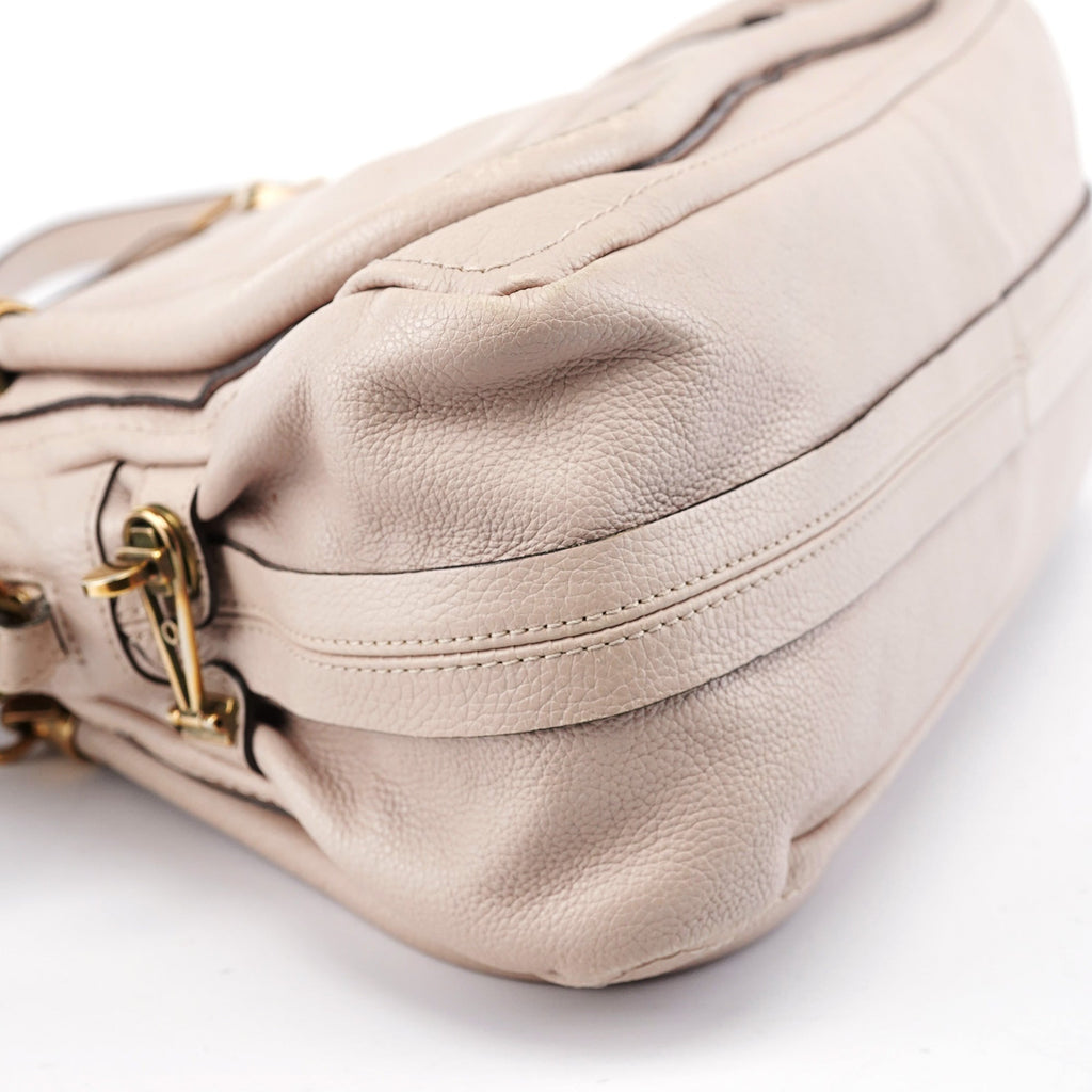 Beige Leather Paraty 2-Way Shoulder Bag