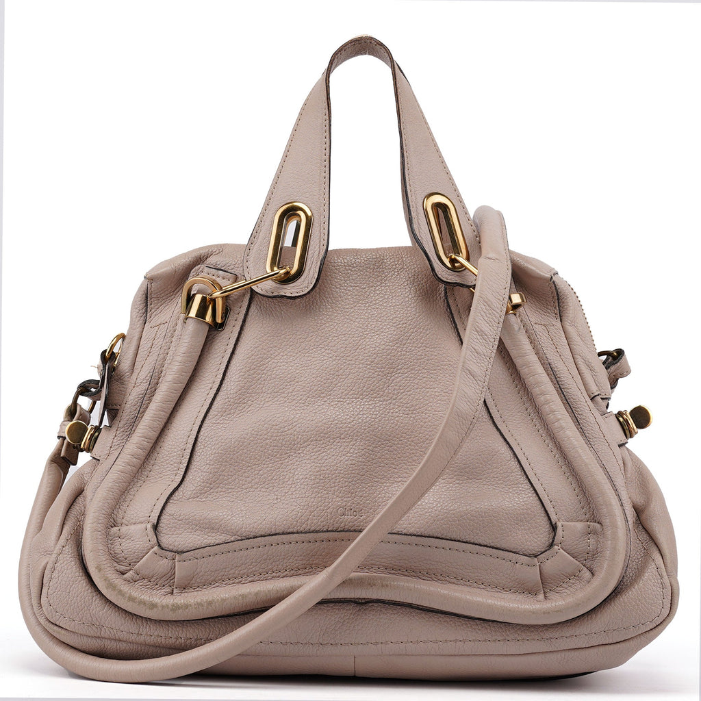 Beige Leather Paraty 2-Way Shoulder Bag