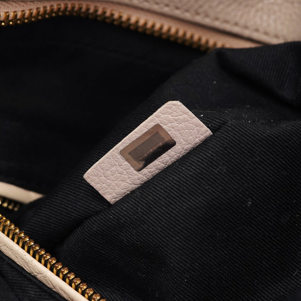 Beige Leather Paraty 2-Way Shoulder Bag