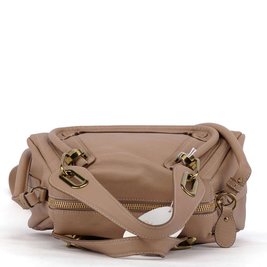 Beige Leather Paraty 2-Way Shoulder Bag