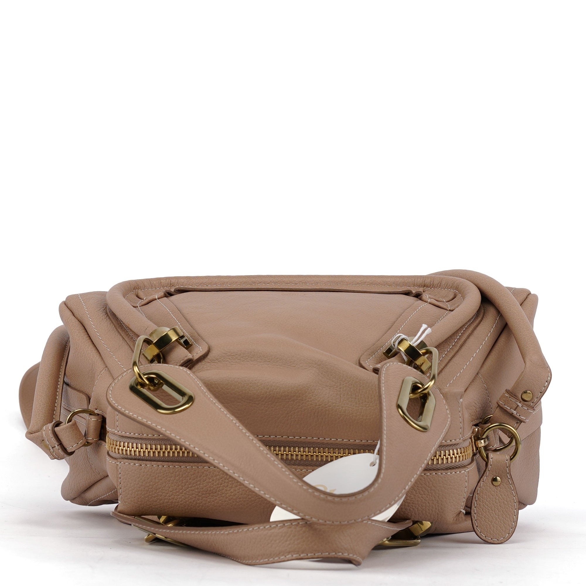 Beige Leather Paraty 2-Way Shoulder Bag