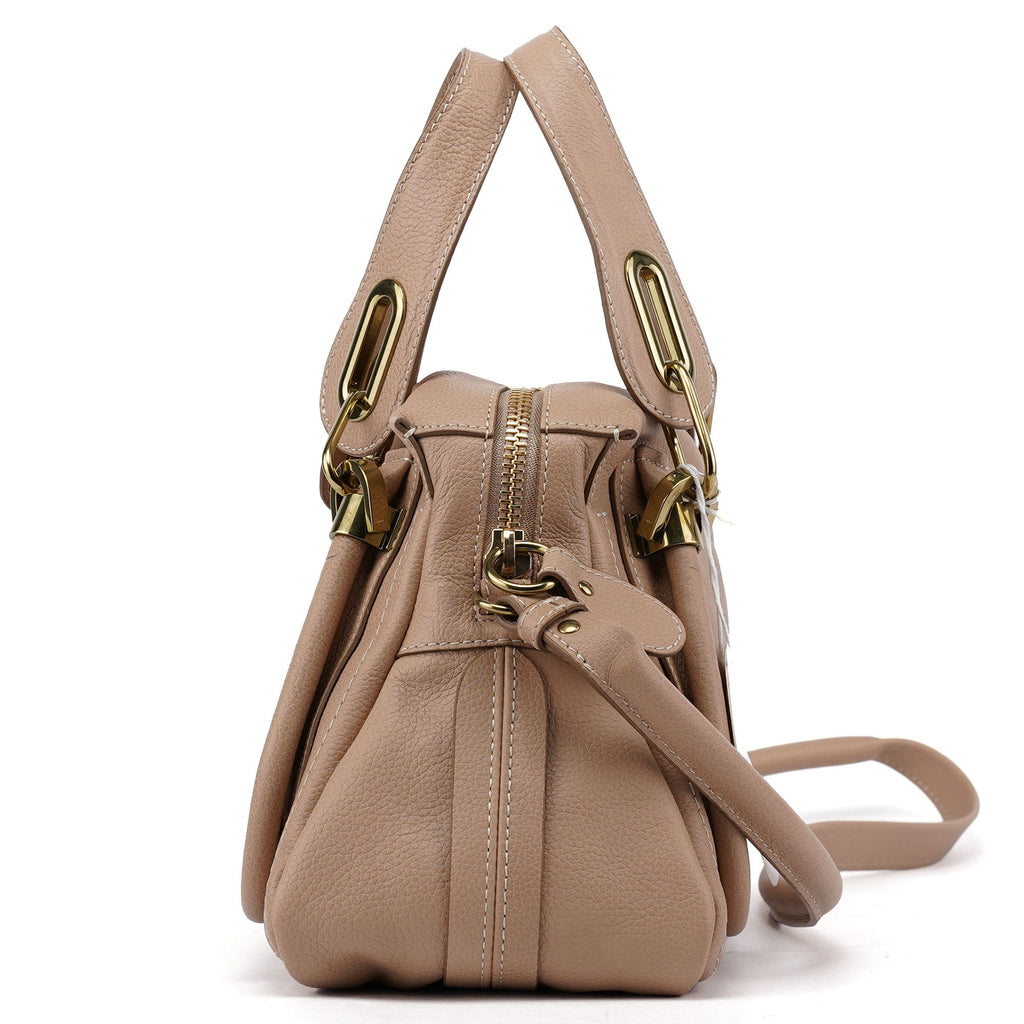 Beige Leather Paraty 2-Way Shoulder Bag