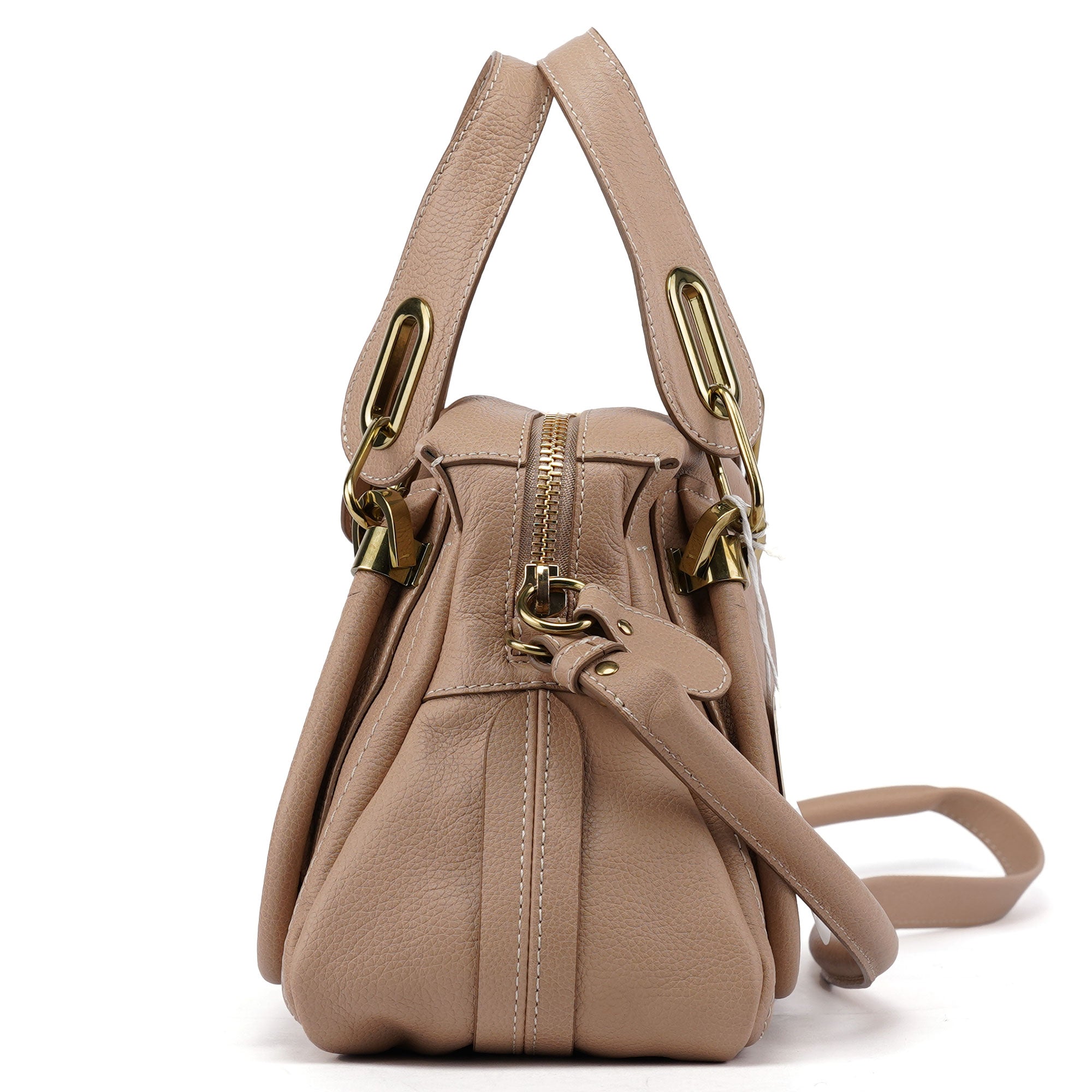 Beige Leather Paraty 2-Way Shoulder Bag