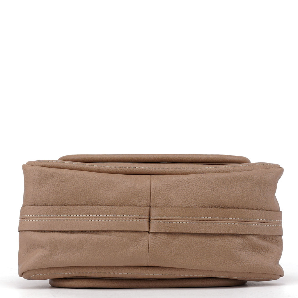Beige Leather Paraty 2-Way Shoulder Bag