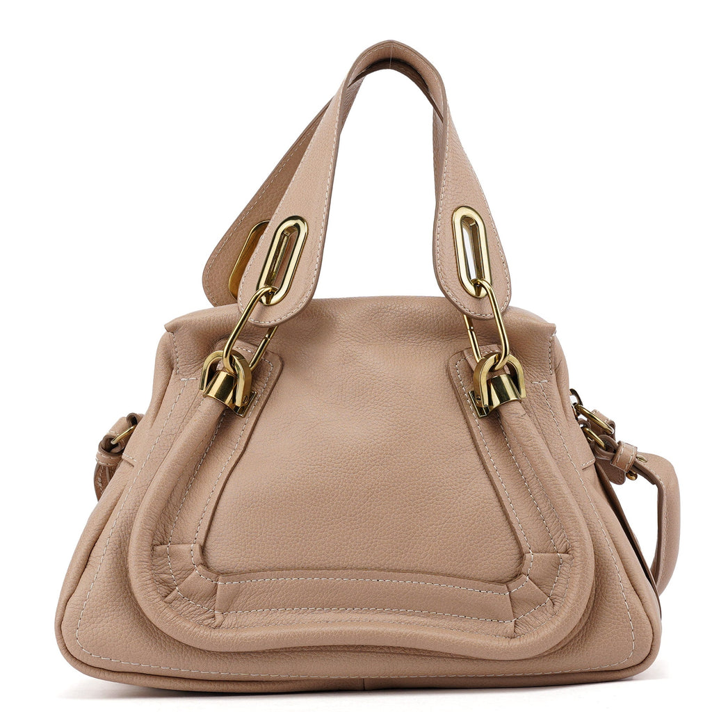 Beige Leather Paraty 2-Way Shoulder Bag