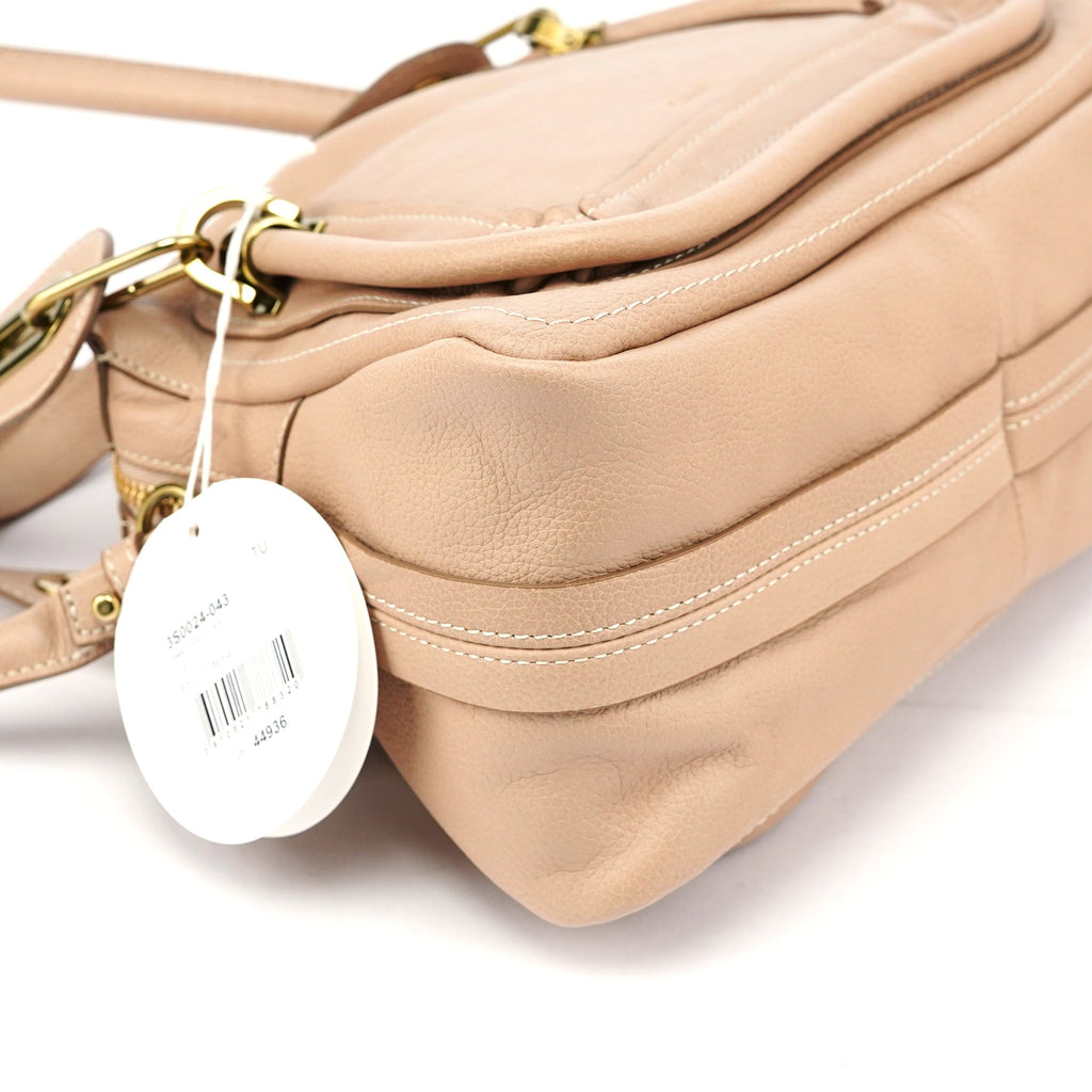 Beige Leather Paraty 2-Way Shoulder Bag