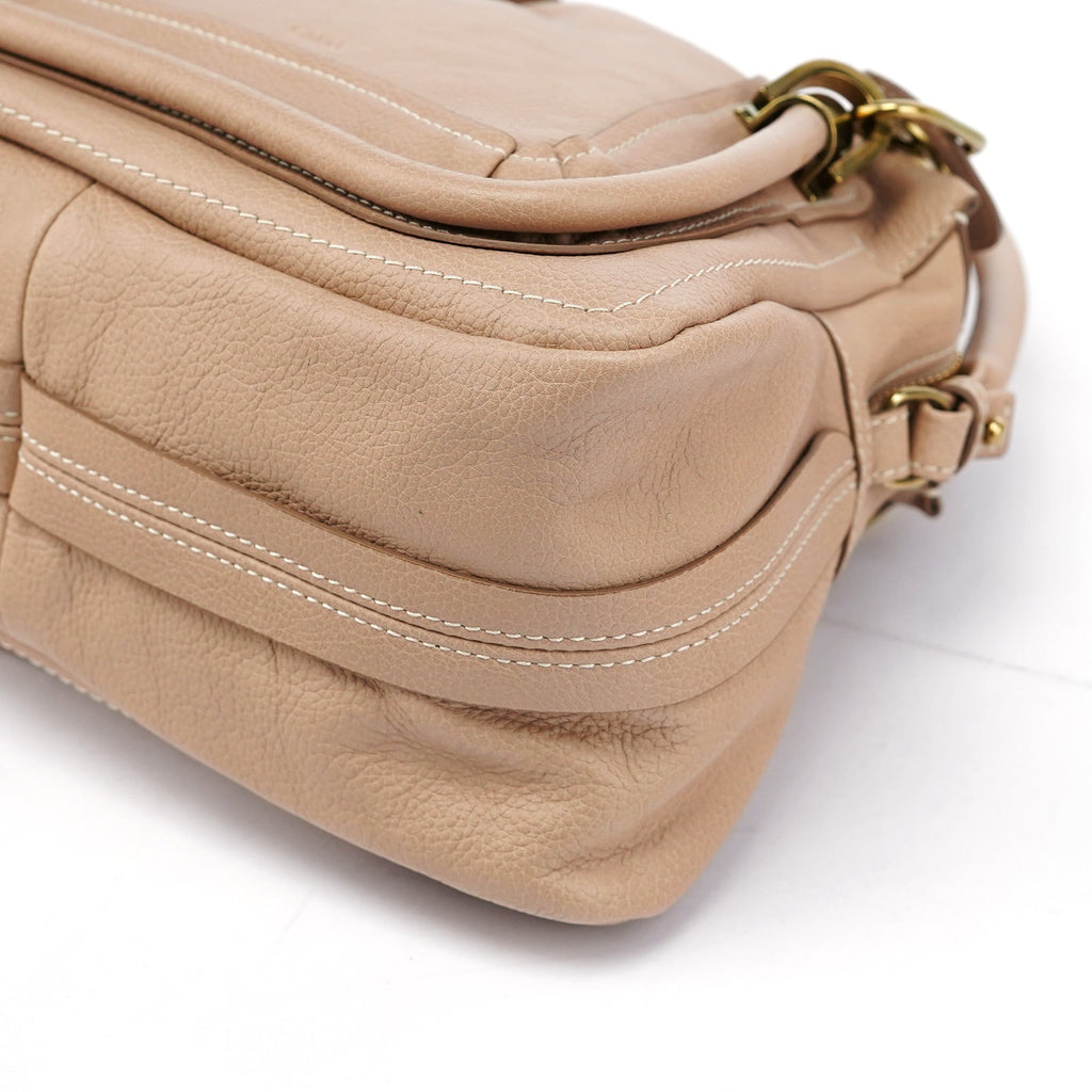 Beige Leather Paraty 2-Way Shoulder Bag