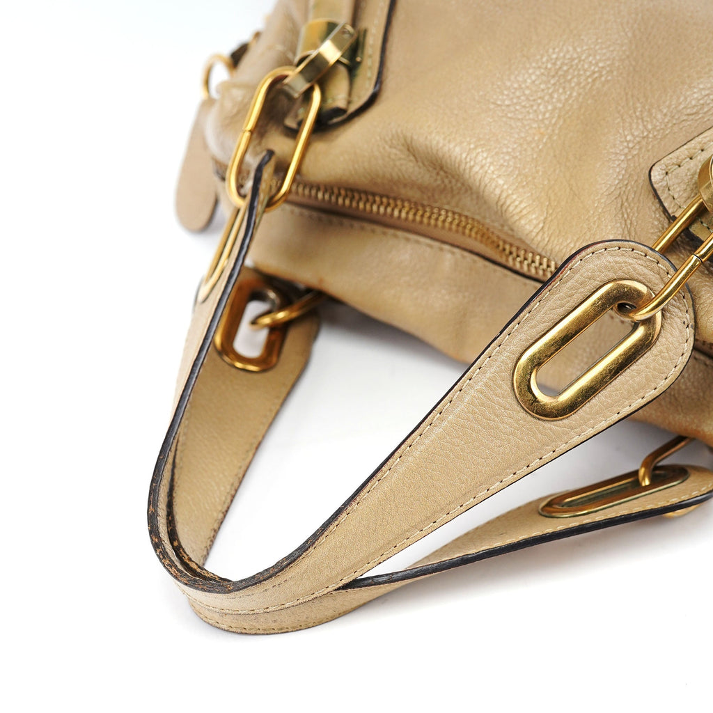 Beige Leather Paraty 2-Way Shoulder Bag