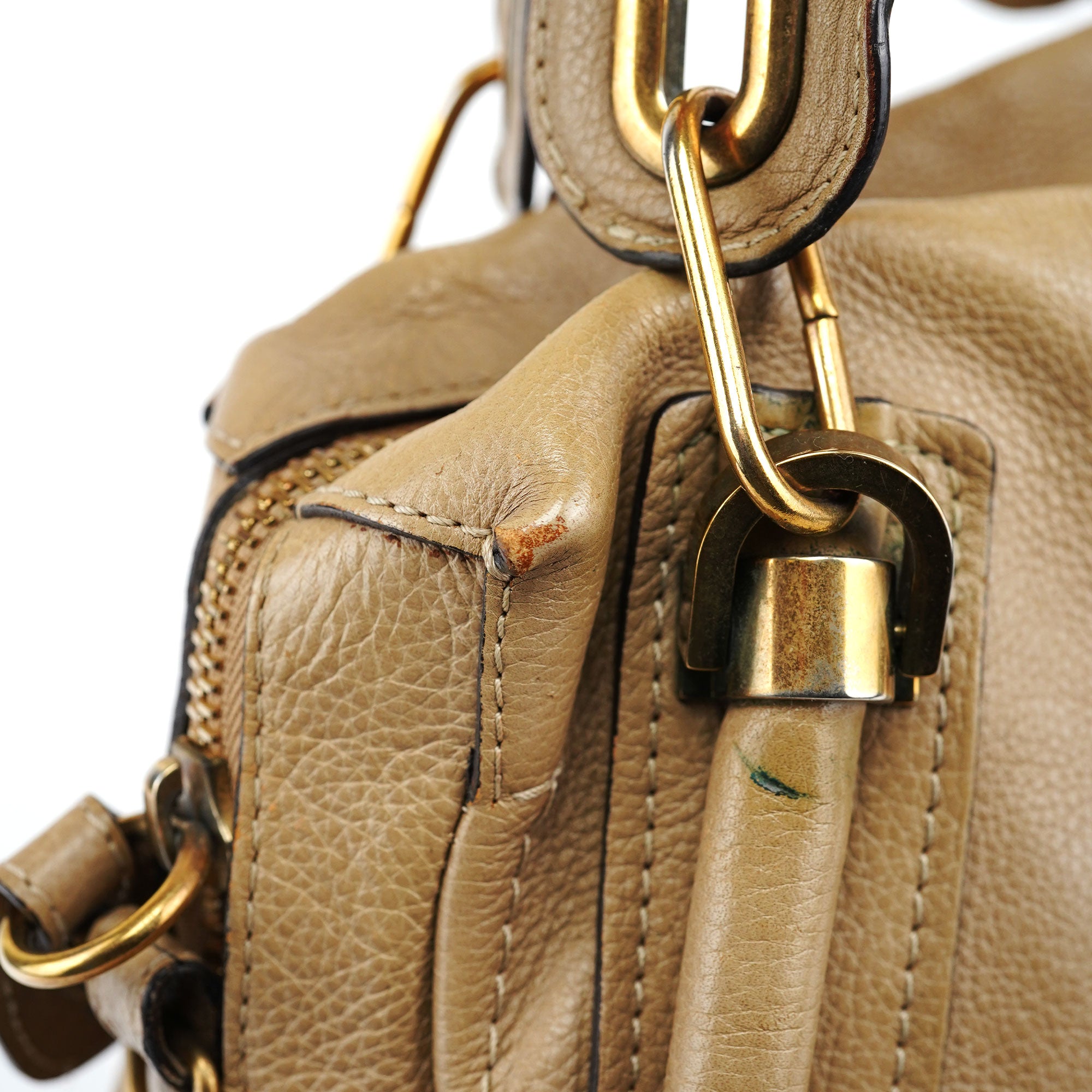 Beige Leather Paraty 2-Way Shoulder Bag