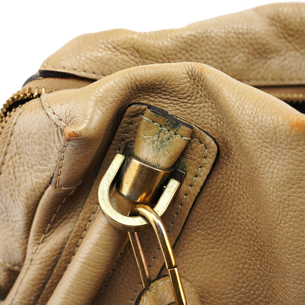Beige Leather Paraty 2-Way Shoulder Bag