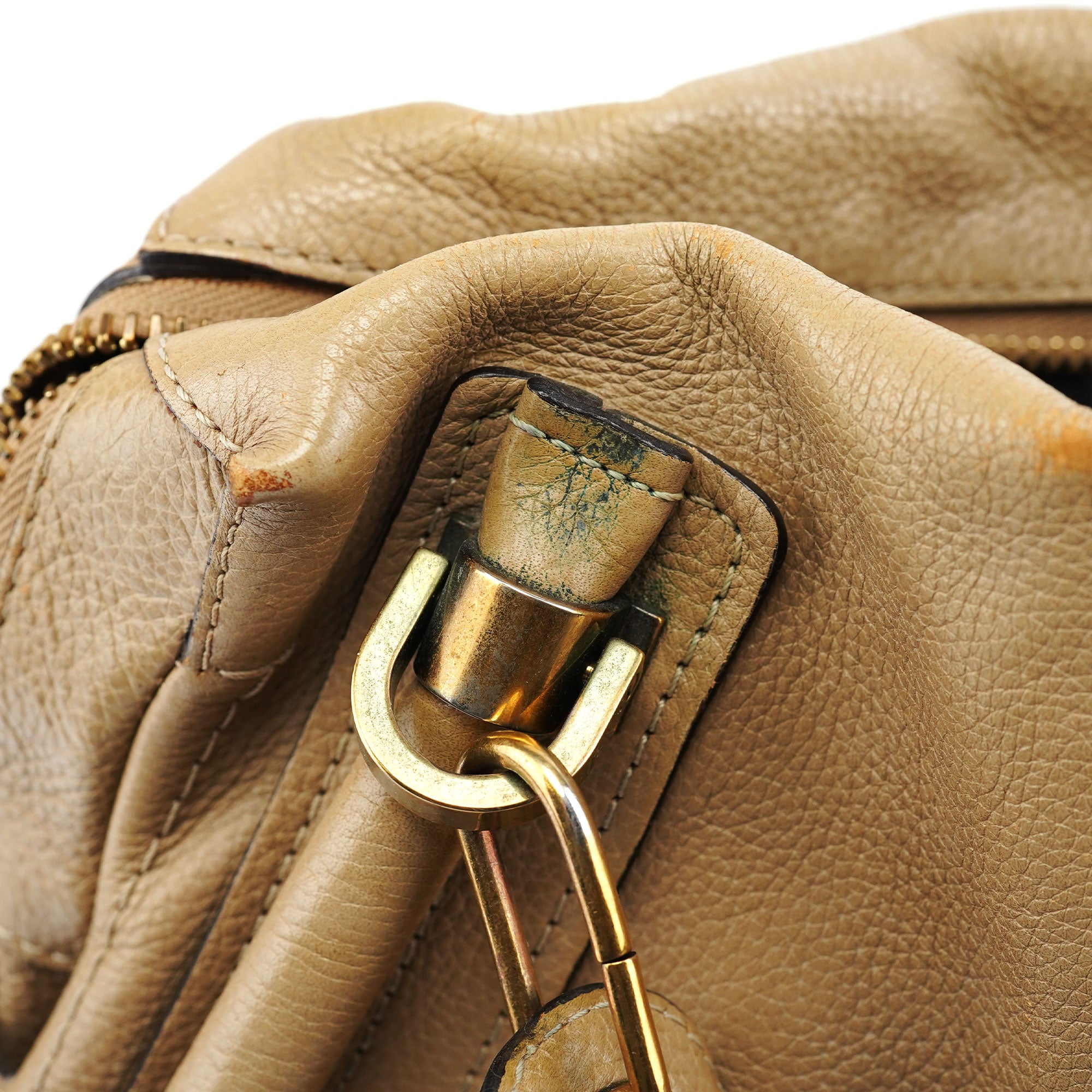 Beige Leather Paraty 2-Way Shoulder Bag