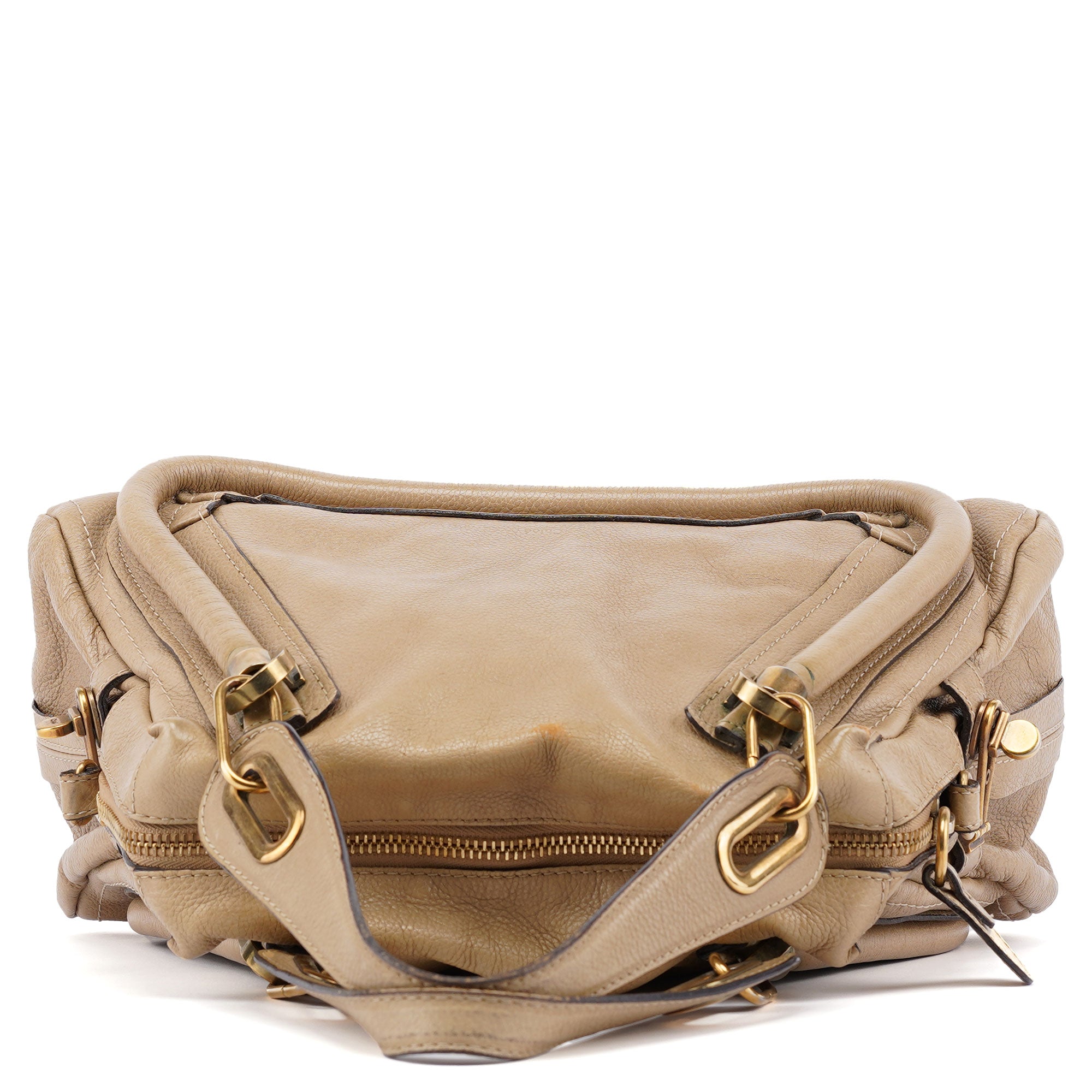 Beige Leather Paraty 2-Way Shoulder Bag