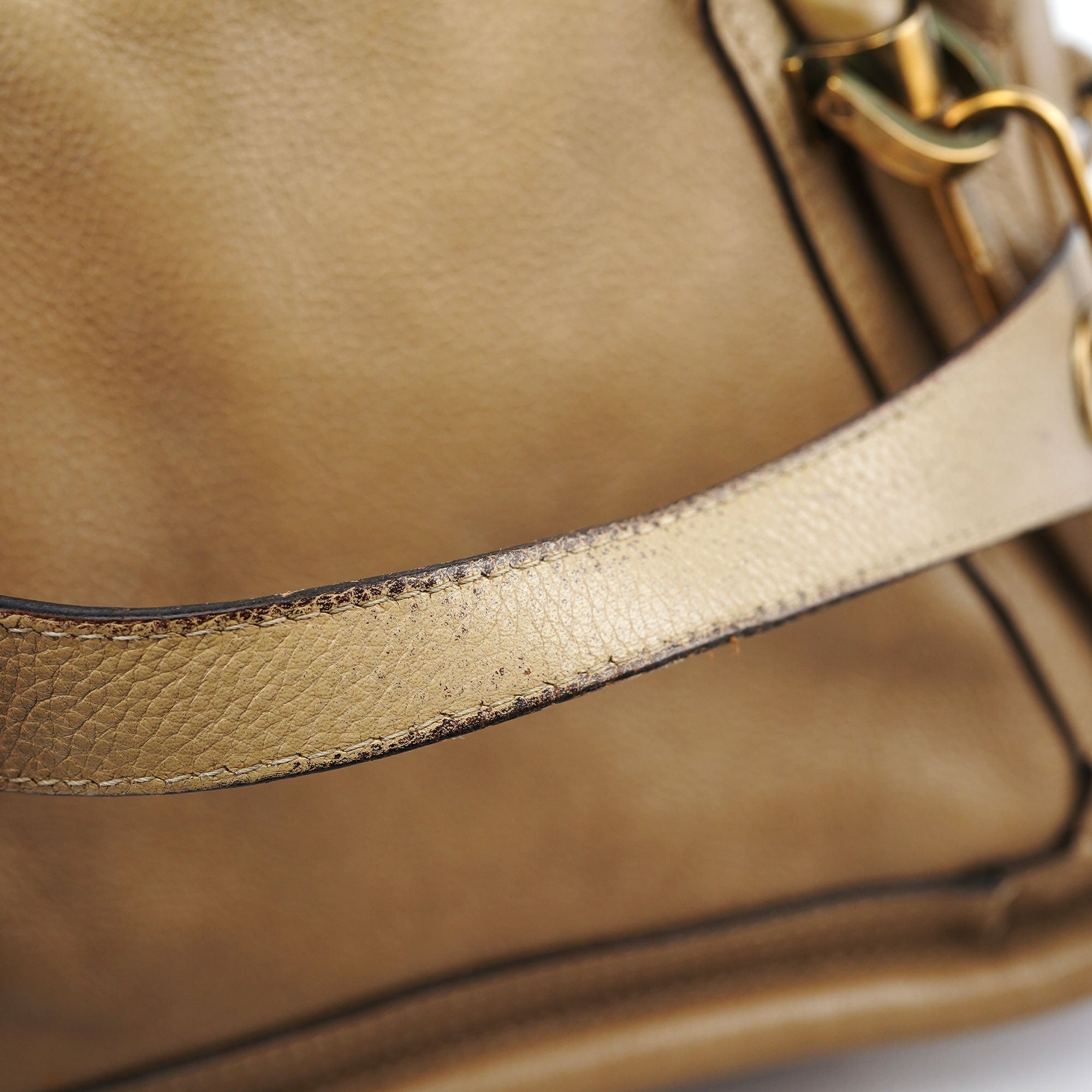 Beige Leather Paraty 2-Way Shoulder Bag