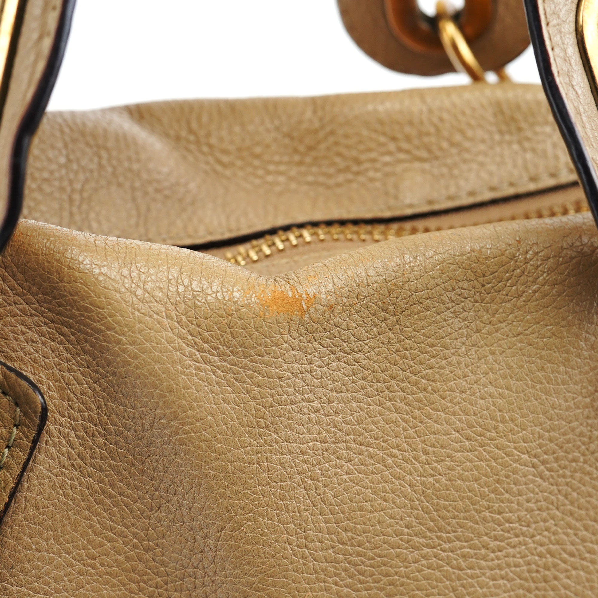 Beige Leather Paraty 2-Way Shoulder Bag