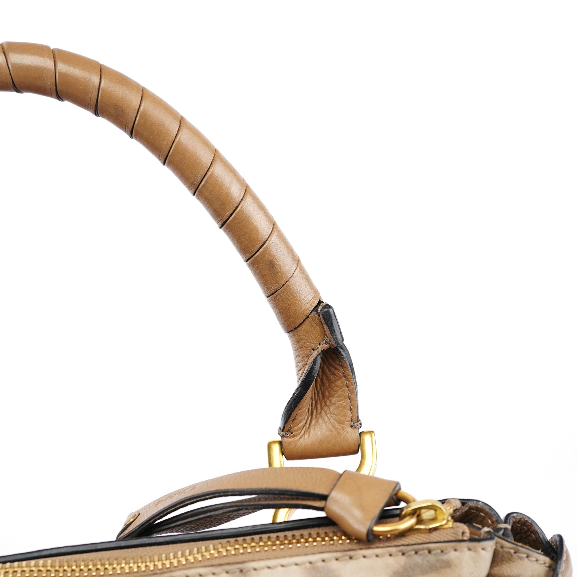Beige Leopard Leather Marcie Bag 1/150