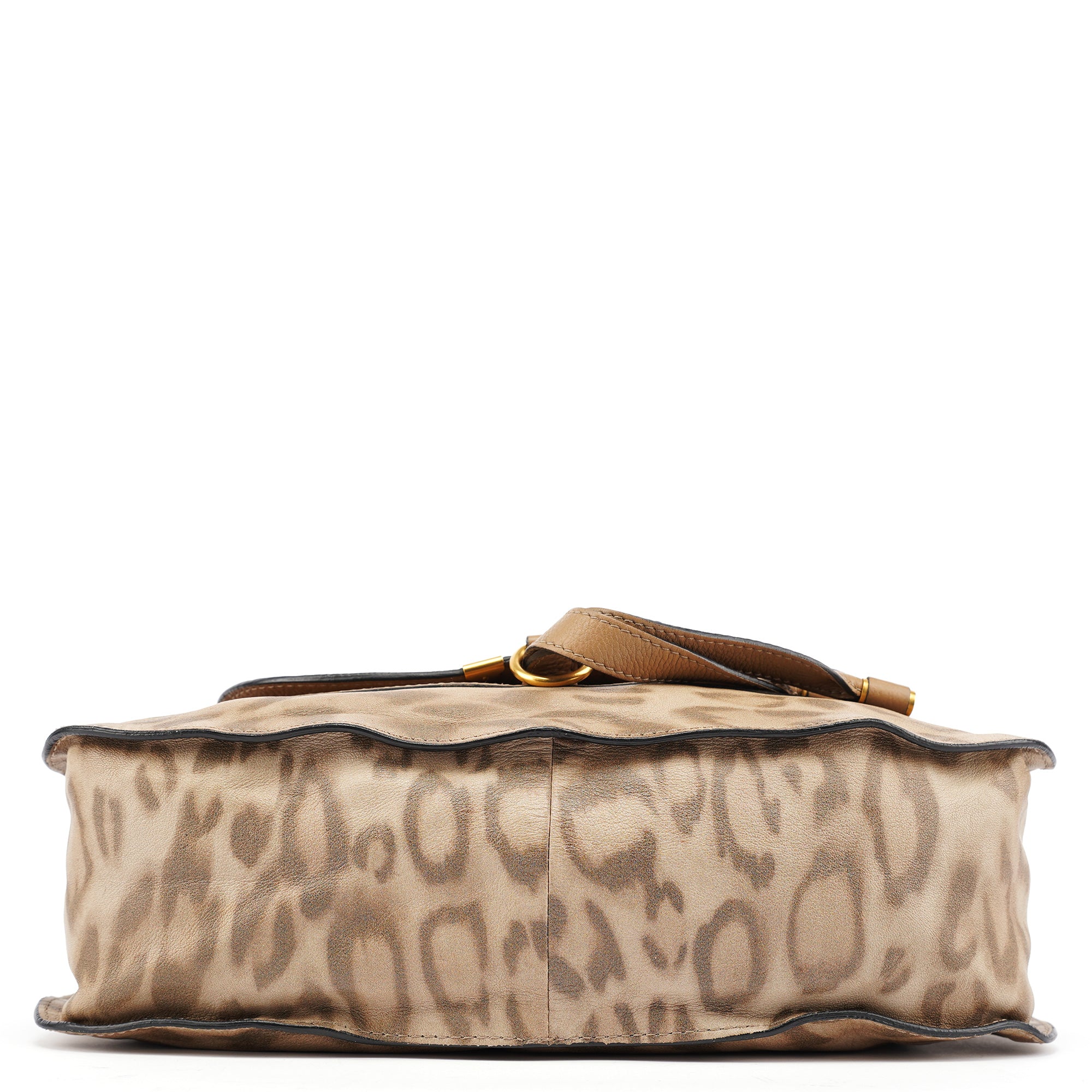 Beige Leopard Leather Marcie Bag 1/150