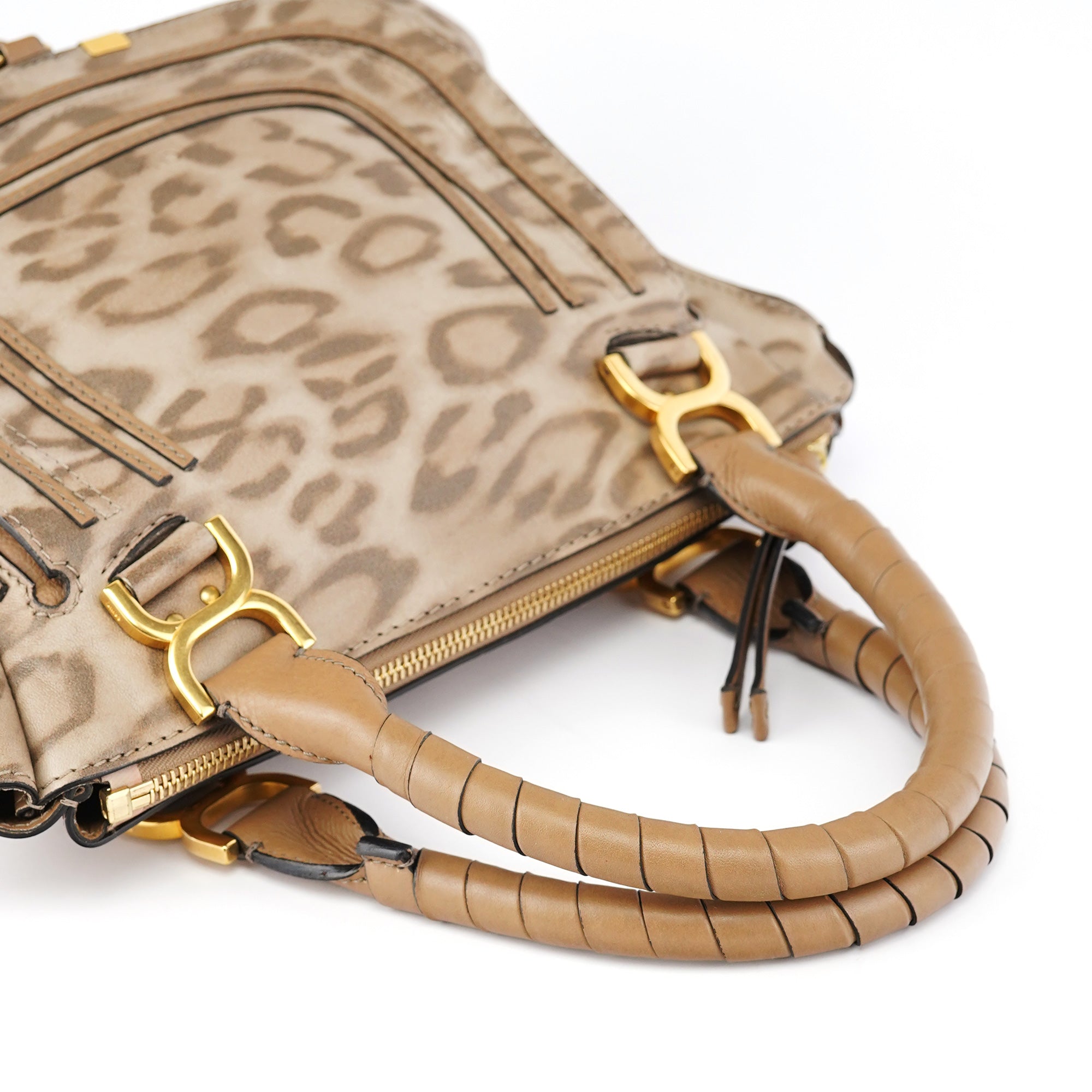 Beige Leopard Marcie Shoulder Bag 1/150