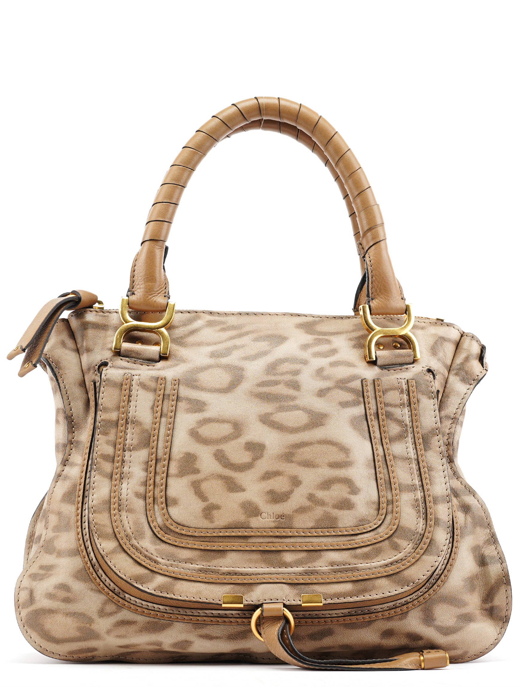 Beige Leopard Marcie Shoulder Bag 1/150