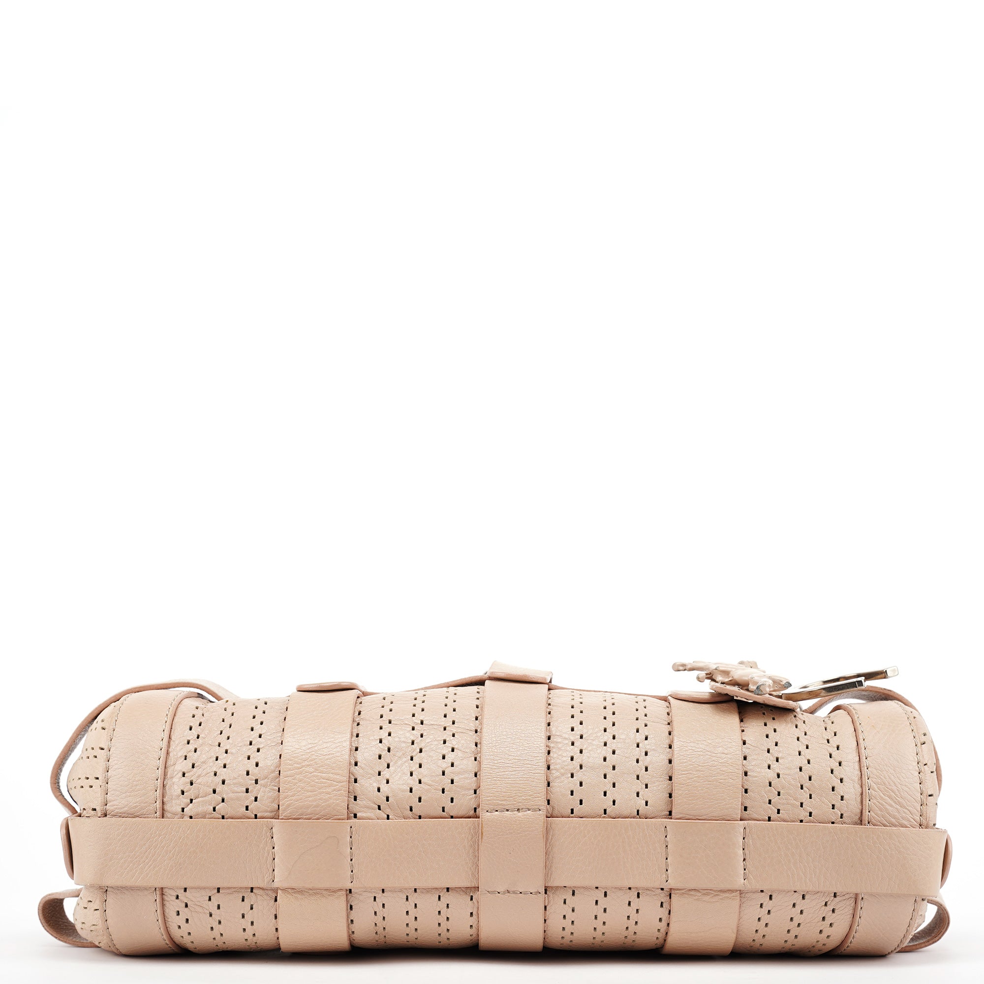 Beige Perforated Leather Kerala Bag