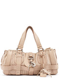 Beige Perforated Leather Kerala Bag
