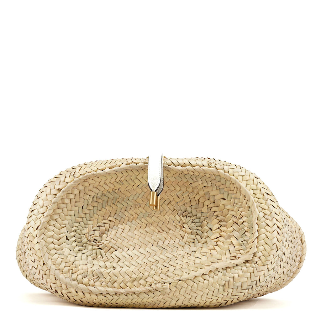 Beige White Marcie Basket Bag