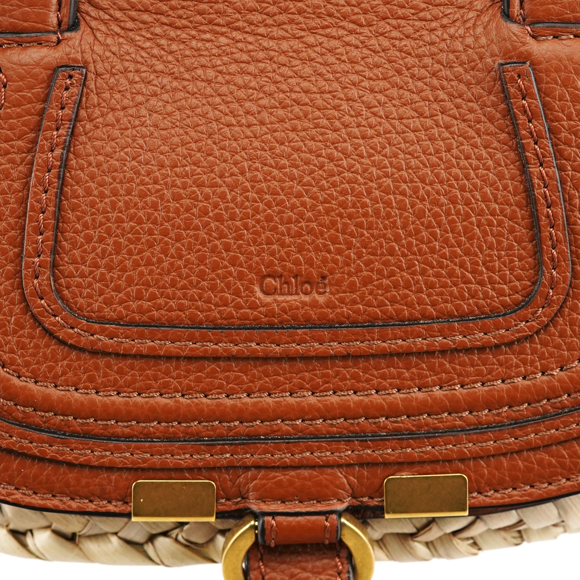 Beige Woven Raffia Marcie Basket Bag