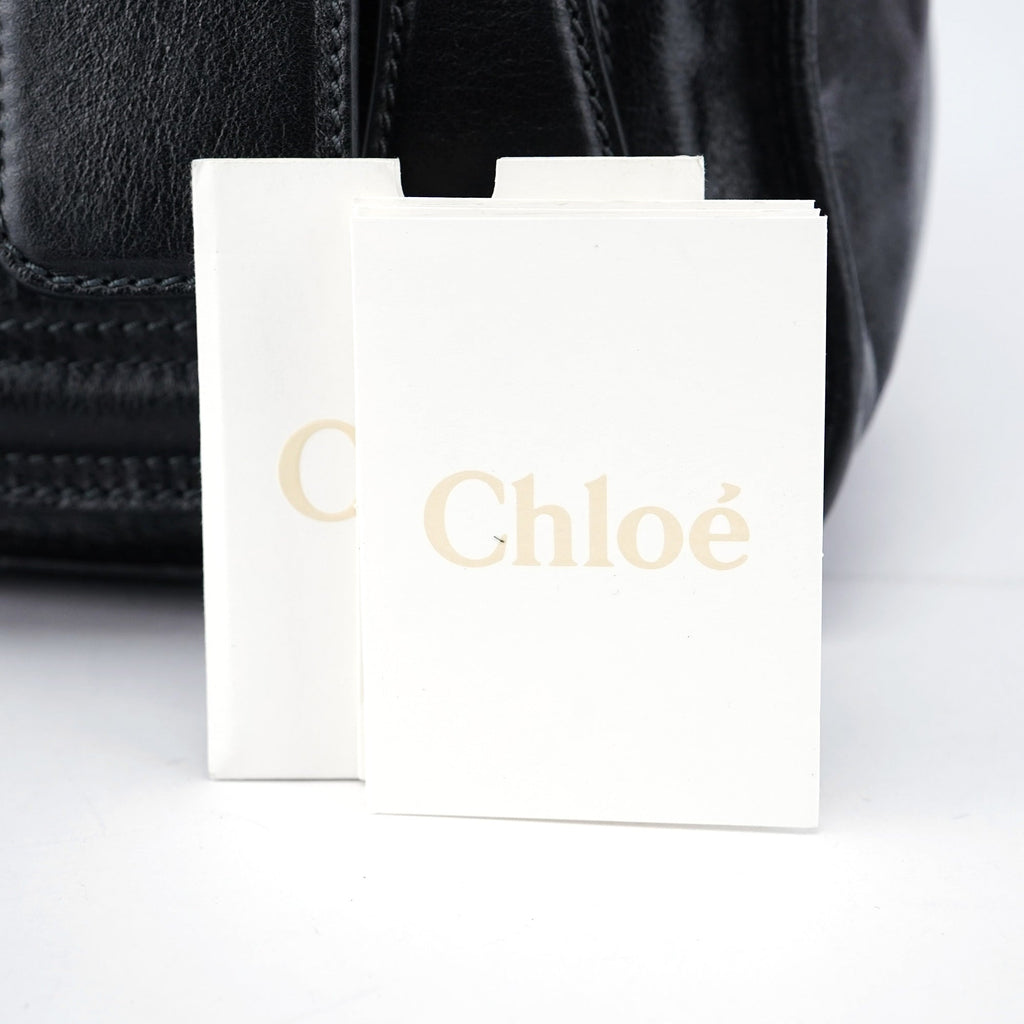 Black Calfskin Bay 2-Way Bag