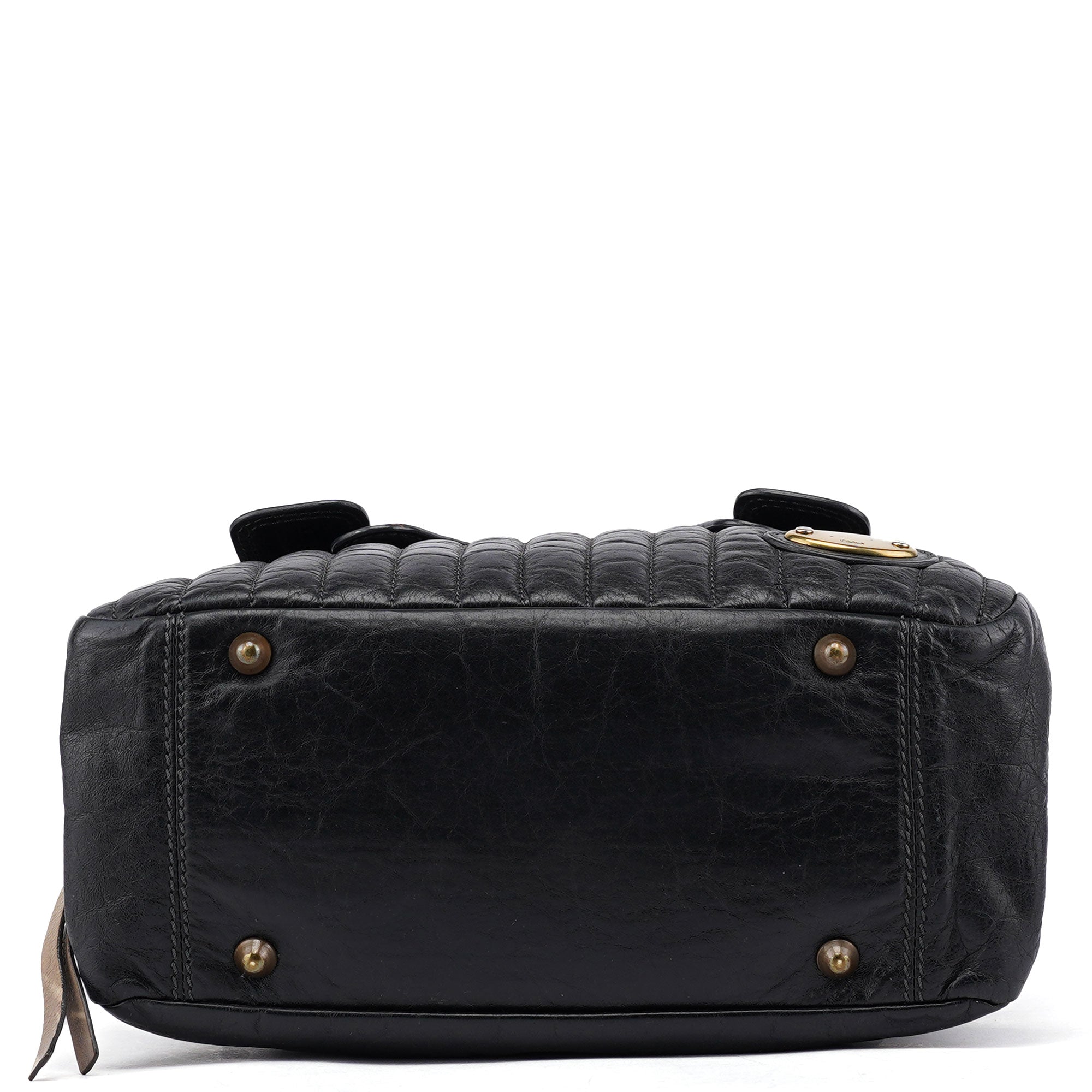 Black Calfskin Bay Tote Bag