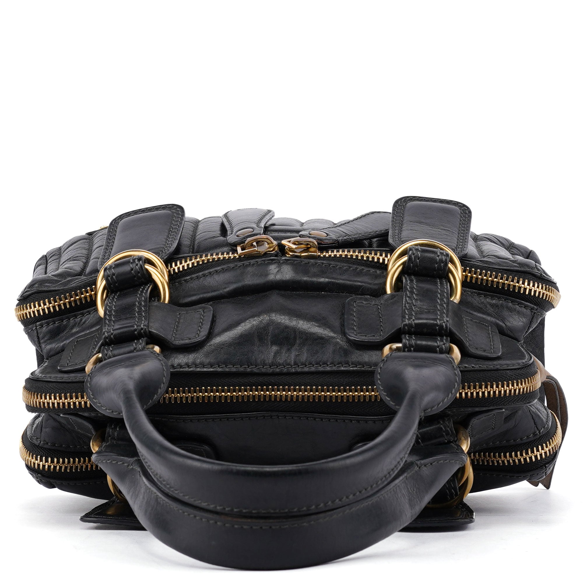 Black Calfskin Bay Tote Bag
