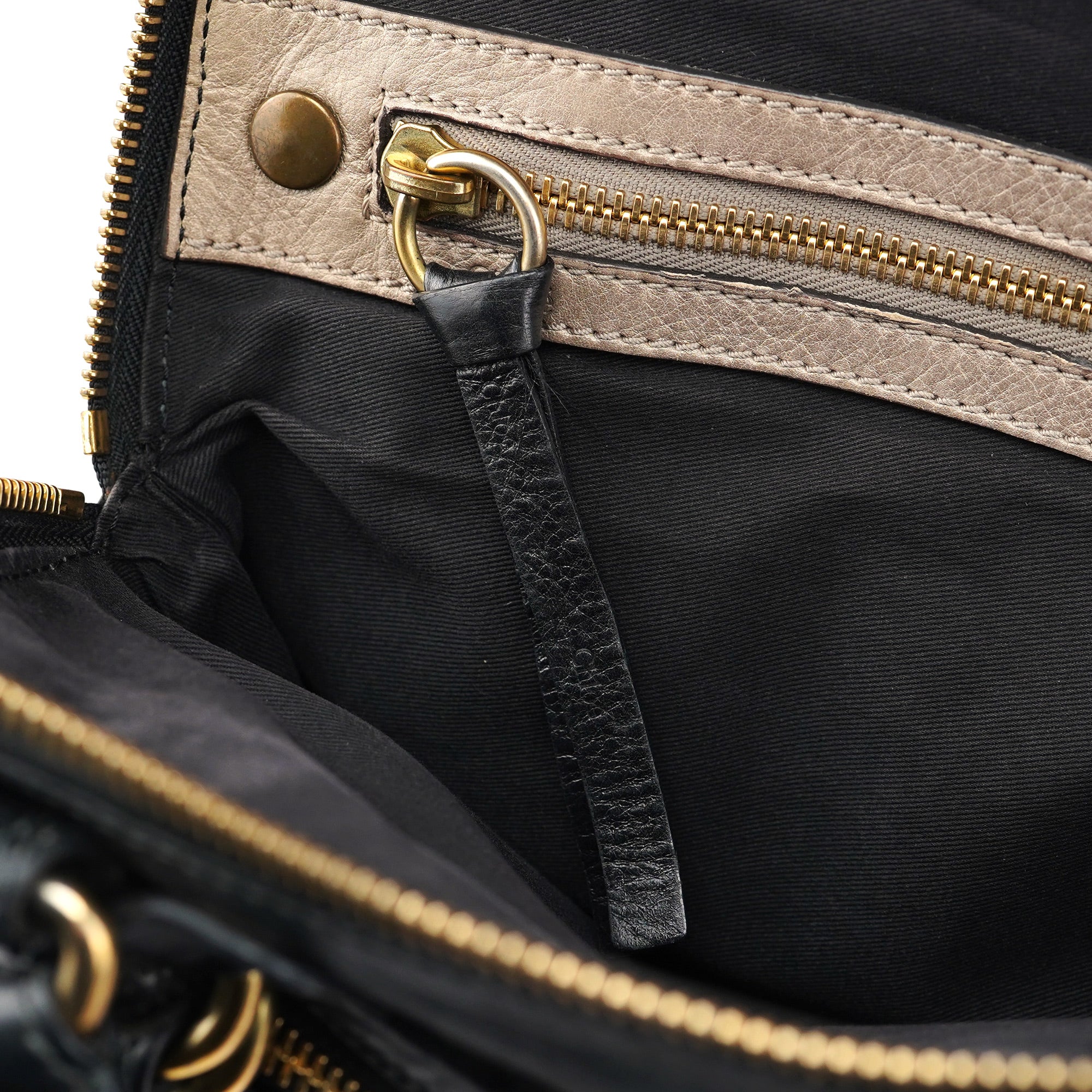 Black Calfskin Bay Tote Bag
