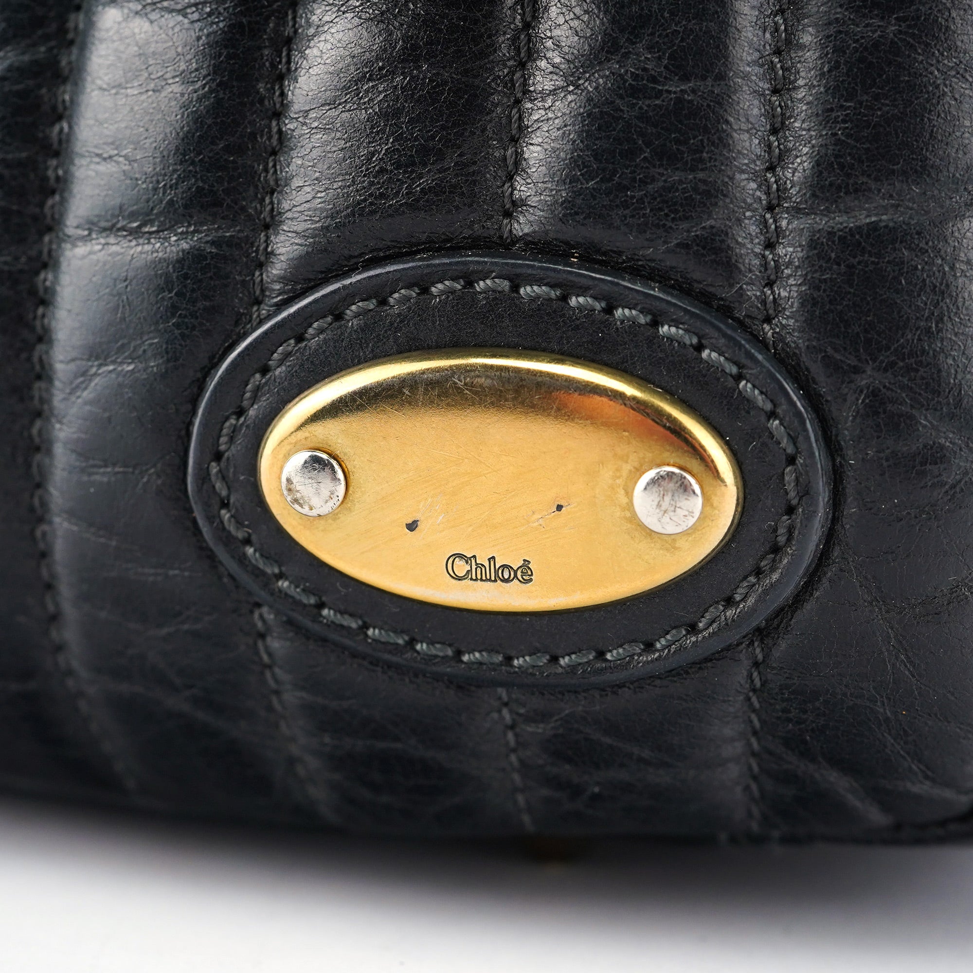 Black Calfskin Bay Tote Bag