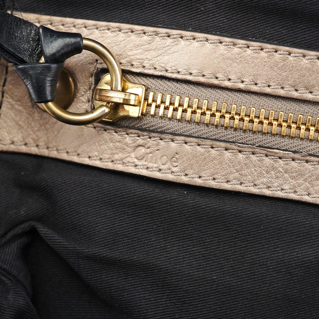 Black Calfskin Bay Tote Bag