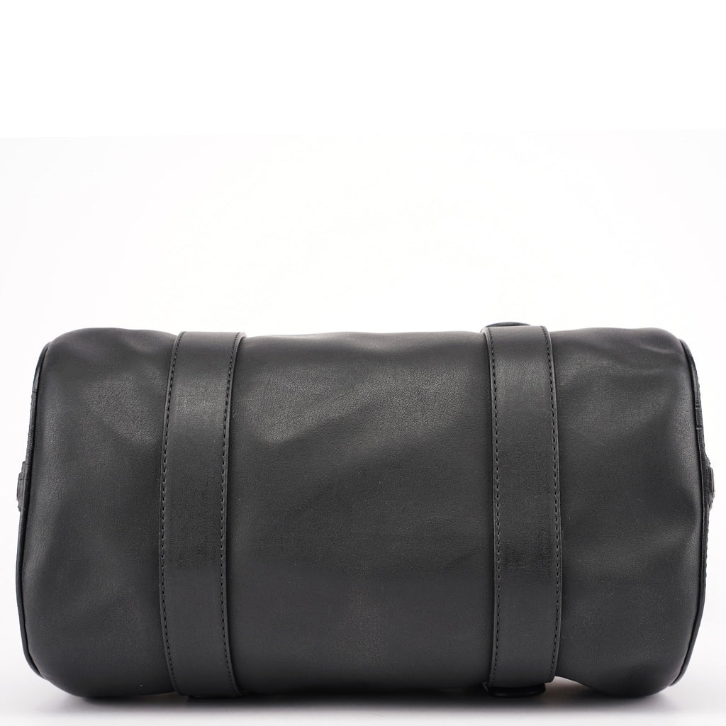 Black Calfskin Boston 2-Way Bag