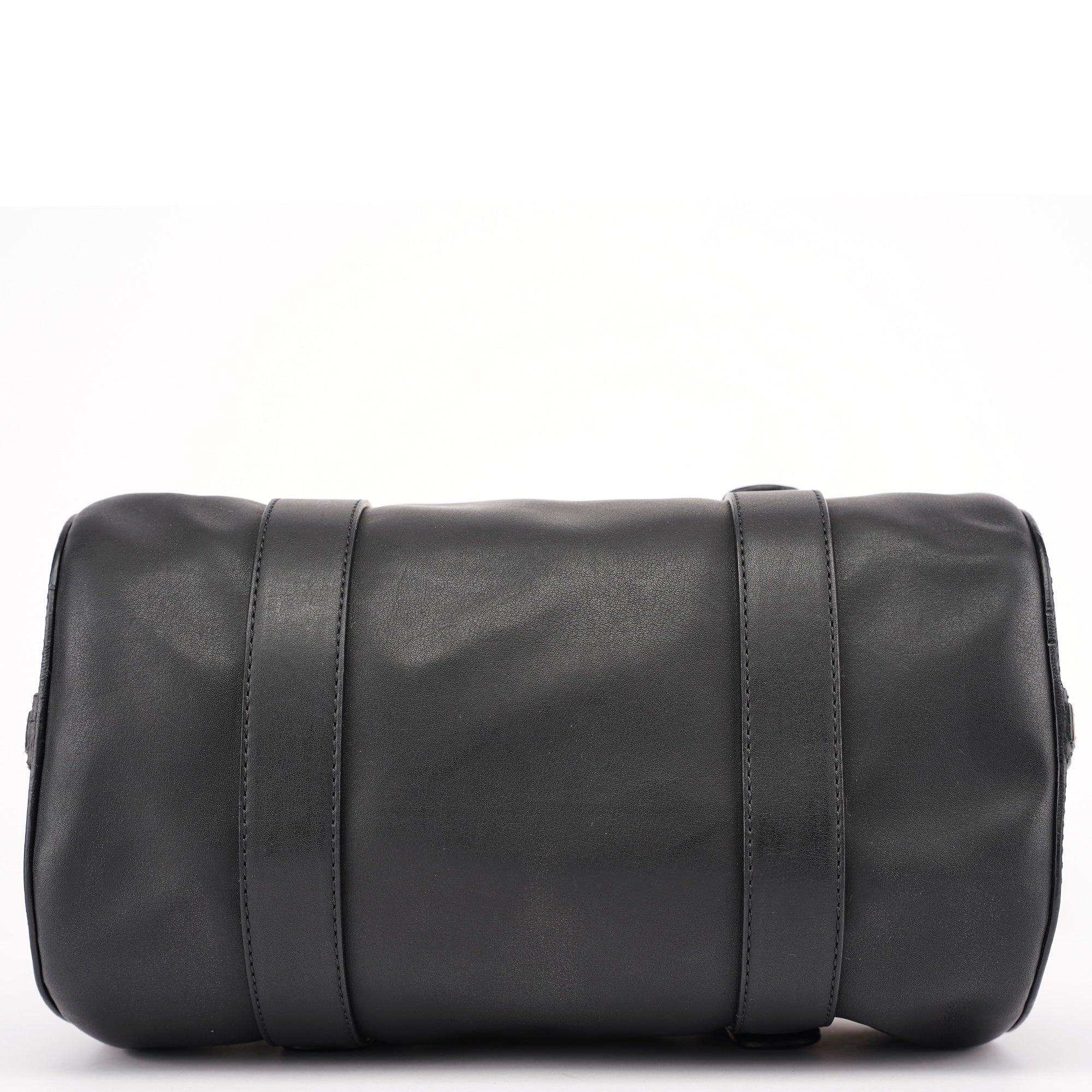 Black Calfskin Boston 2-Way Bag