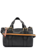 Black Calfskin Boston 2-Way Bag
