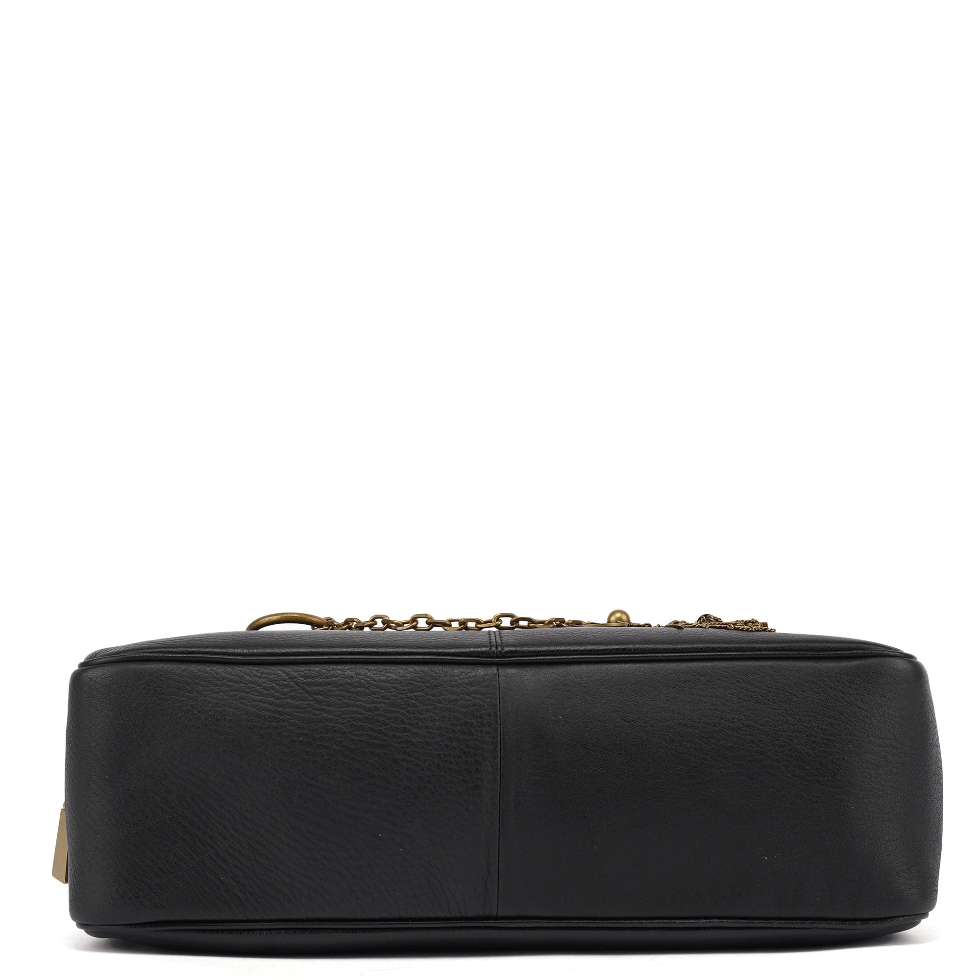 Black Calfskin Boston Bowling Bag