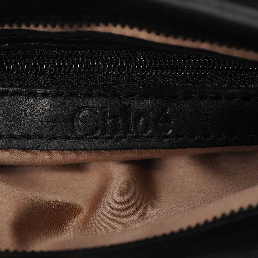 Black Calfskin Embellished Clutch Bag