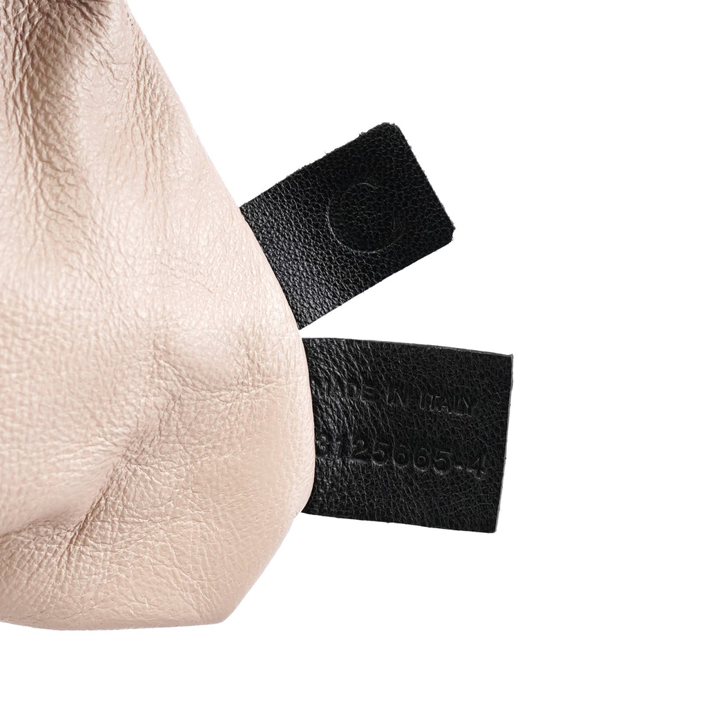 Black Calfskin Fur Python Handle Shoulder Bag