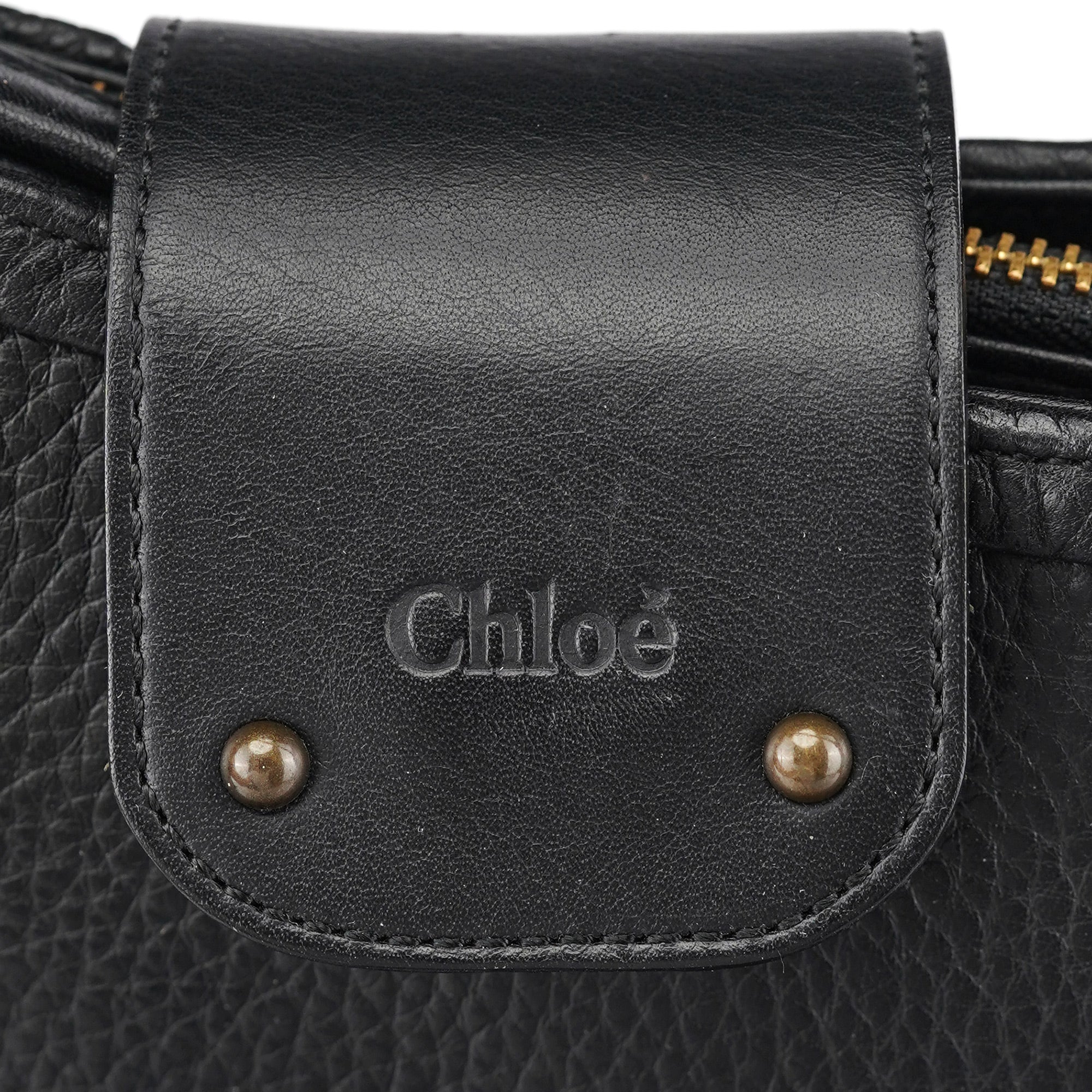 Black Calfskin Hobo Shoulder Bag