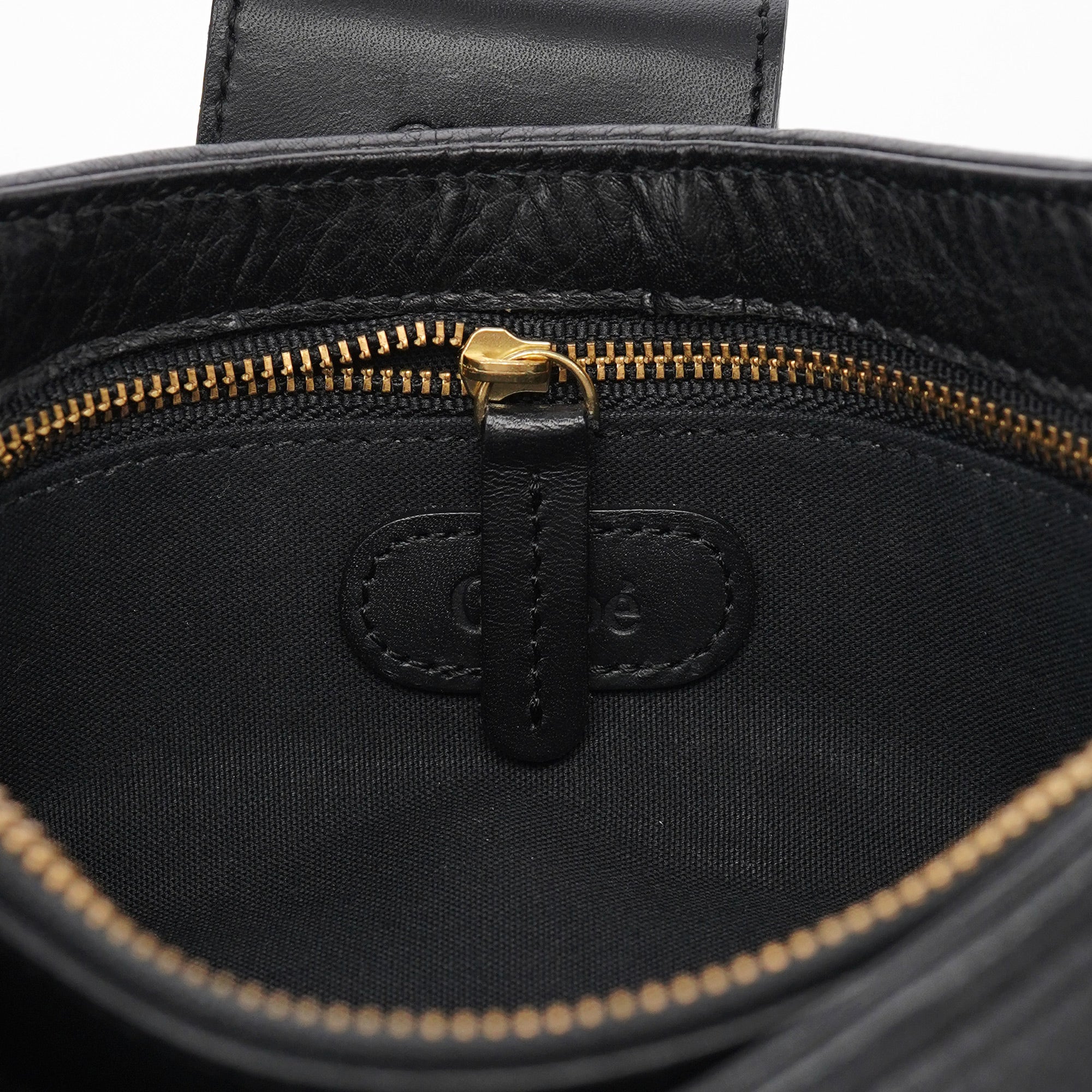 Black Calfskin Hobo Shoulder Bag