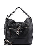 Black Calfskin Kerala Shoulder Bag