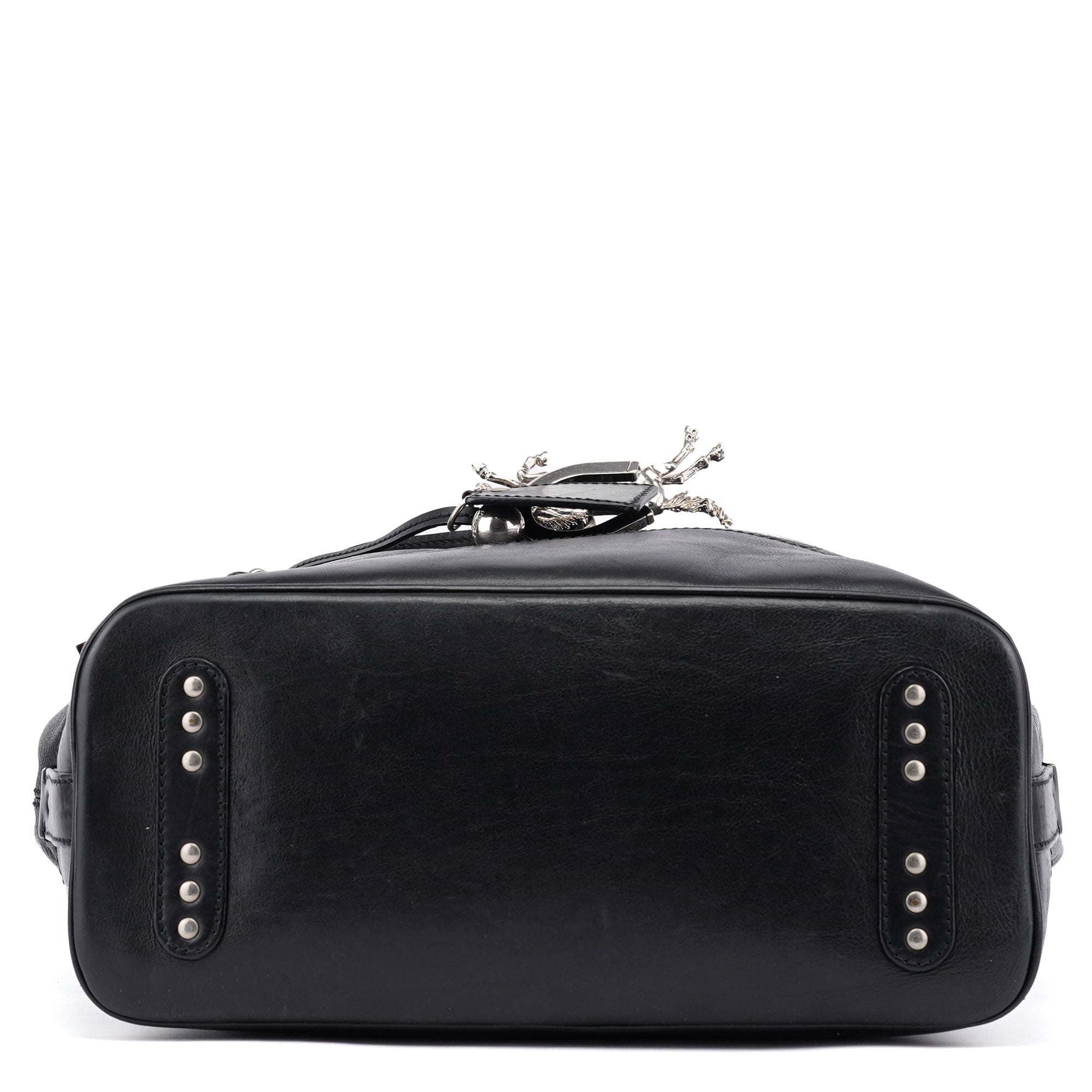 Black Calfskin Kerala Shoulder Bag