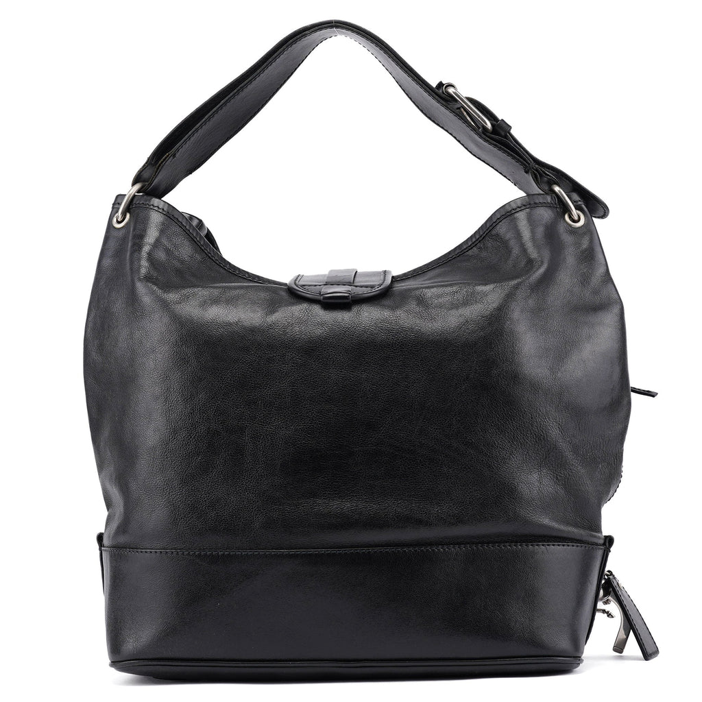 Black Calfskin Kerala Shoulder Bag