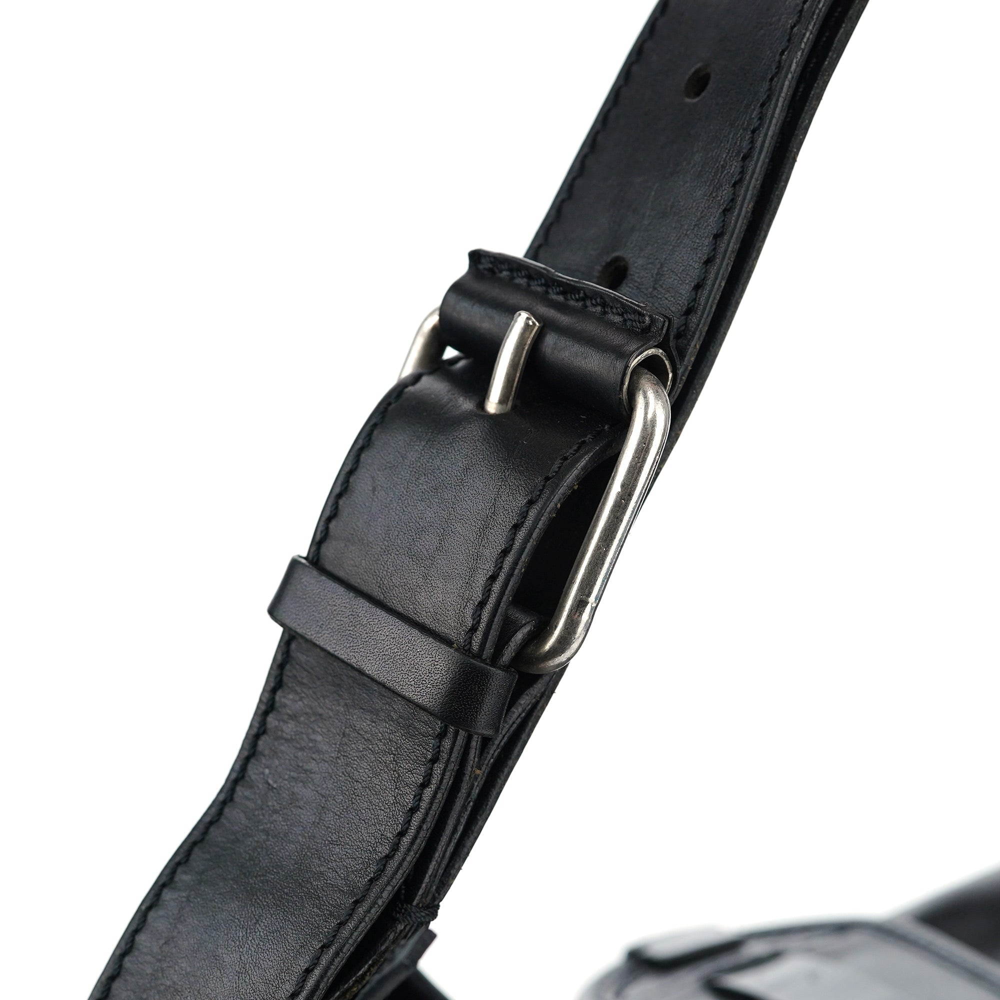 Black Calfskin Kerala Shoulder Bag